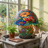 Lampe champignon givrée