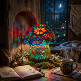 Lampe champignon givrée