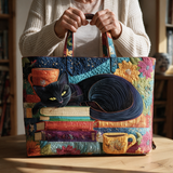 Handgemaakte tas met boekenplankkat